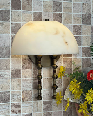 Bellini Alabaster Sconce-Neutral Decor