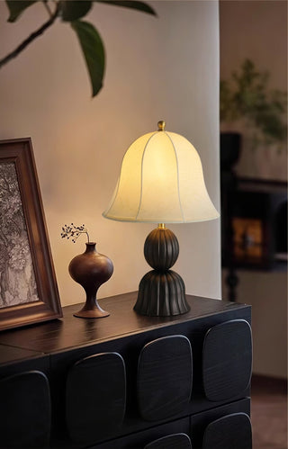 Aldiia Lampe de Table en Tissu Et Bois Vintage