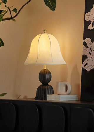 Aldiia Lampe de Table en Tissu Et Bois Vintage