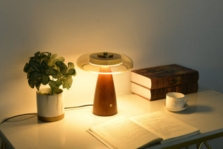 Mushroom Retro Glass Table Lamp-Neutral Decor