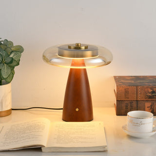 Mushroom Retro Glass Table Lamp-Neutral Decor