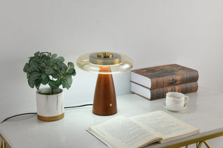 Mushroom Retro Glass Table Lamp-Neutral Decor