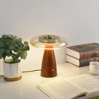 Mushroom Retro Glass Table Lamp-Neutral Decor