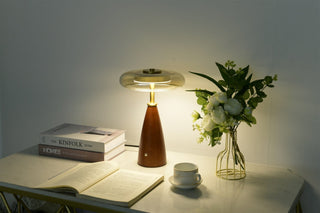 Mushroom Retro Glass Table Lamp-Neutral Decor