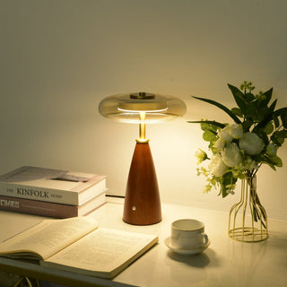 Mushroom Retro Glass Table Lamp-Neutral Decor