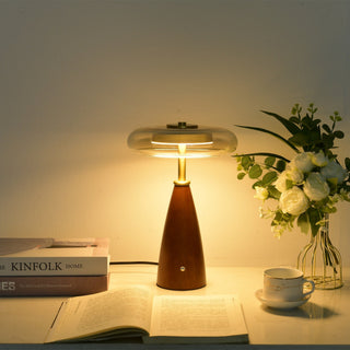Mushroom Retro Glass Table Lamp-Neutral Decor