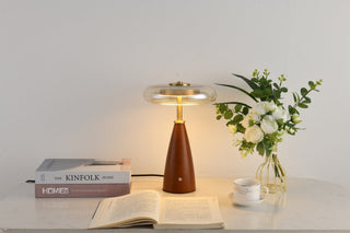 Mushroom Retro Glass Table Lamp-Neutral Decor