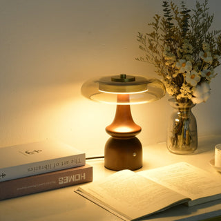 Mushroom Retro Glass Table Lamp-Neutral Decor