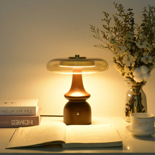Mushroom Retro Glass Table Lamp-Neutral Decor