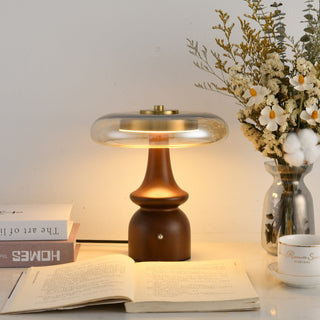 Mushroom Retro Glass Table Lamp-Neutral Decor