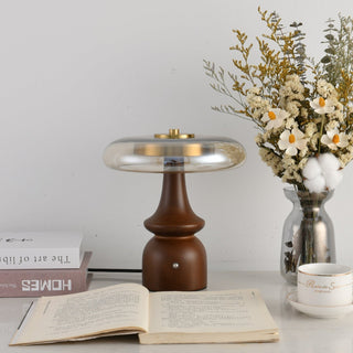 Mushroom Retro Glass Table Lamp-Neutral Decor