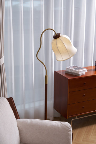 Elveielle Lampadaire en Bois Classique