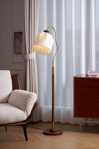 Elveielle Lampadaire en Bois Classique