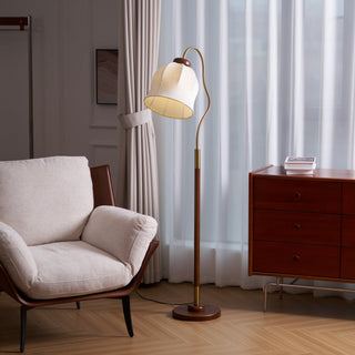 Elveielle Lampadaire en Bois Classique
