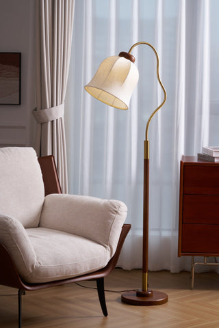 Elveielle Lampadaire en Bois Classique