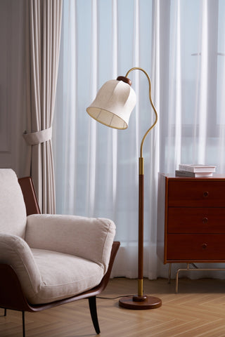 Elveielle Lampadaire en Bois Classique