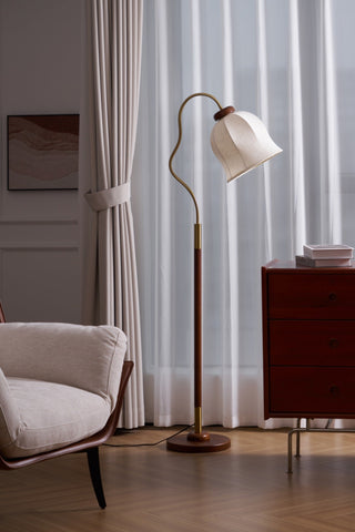 Elveielle Lampadaire en Bois Classique