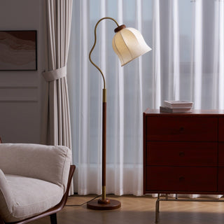 Elveielle Lampadaire en Bois Classique