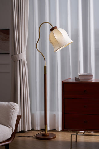 Elveielle Lampadaire en Bois Classique