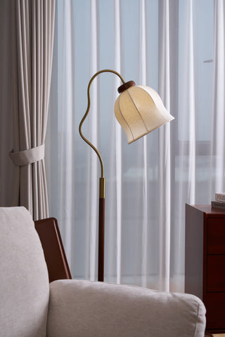 Elveielle Lampadaire en Bois Classique