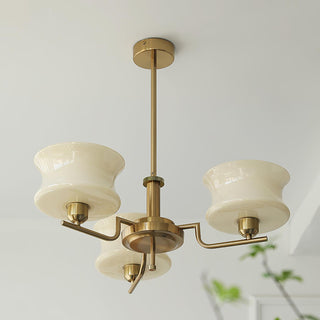 Lustra Lustre en Verre Vintage Doré Naturel
