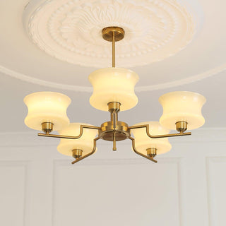 Lustra Lustre en Verre Vintage Doré Naturel