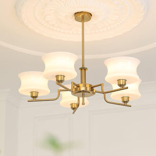 Lustra Lustre en Verre Vintage Doré Naturel