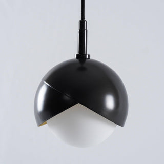 Solara Lampe Suspendue en Laiton Globe Opale Emboîté Moderne