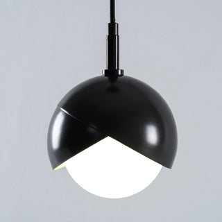 Solara Lampe Suspendue en Laiton Globe Opale Emboîté Moderne