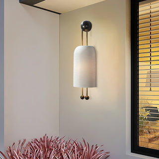 Lustra Applique Murale en Verre Opale Barres Dorées