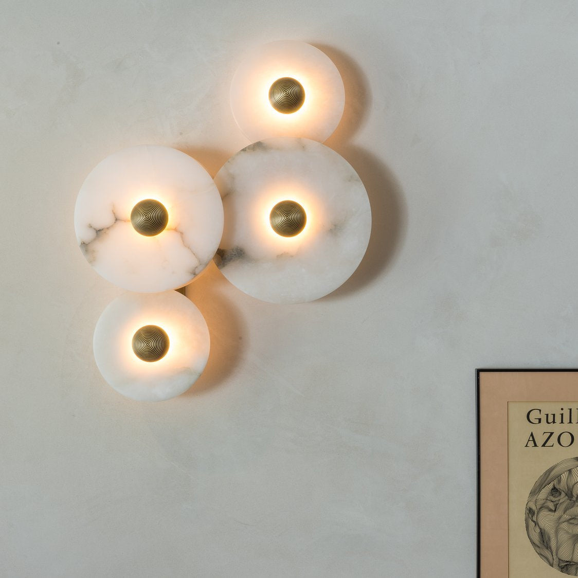 Slender Wall Lamp Alabaster Modern Minimalist-Neutral Decor