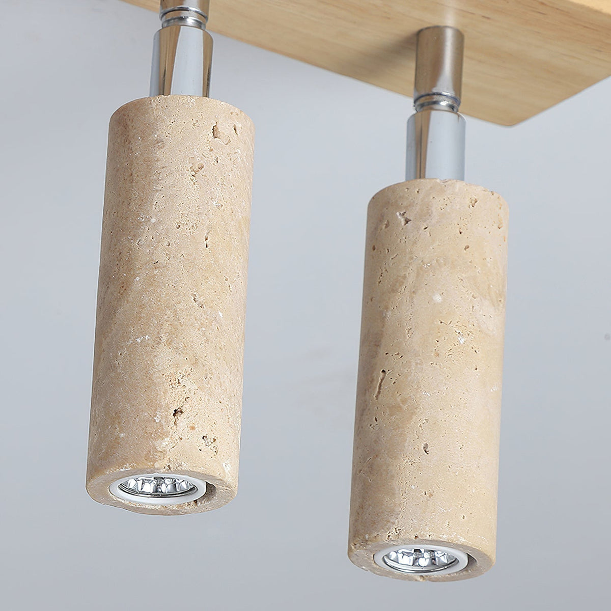 Lifestyle image of the Berge ceiling light over a kitchen island.