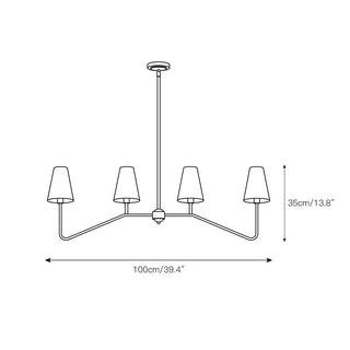 Avvenora Suspension Vintage Industrielle en Laiton et Tissu