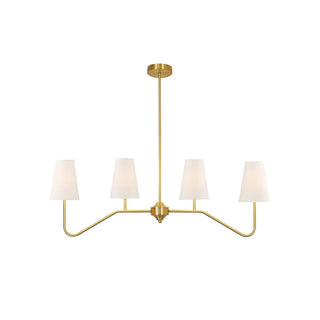 Lustra Lustre Laiton Courbé Beige Linéaire