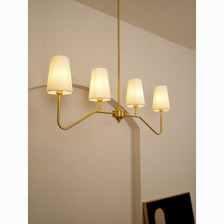Lustra Lustre Laiton Courbé Beige Linéaire