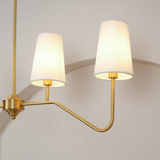 Lustra Lustre Laiton Courbé Beige Linéaire