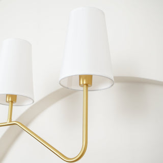 Lustra Lustre Laiton Courbé Beige Linéaire