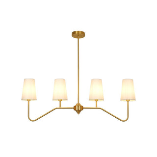 Lustra Lustre Laiton Courbé Beige Linéaire