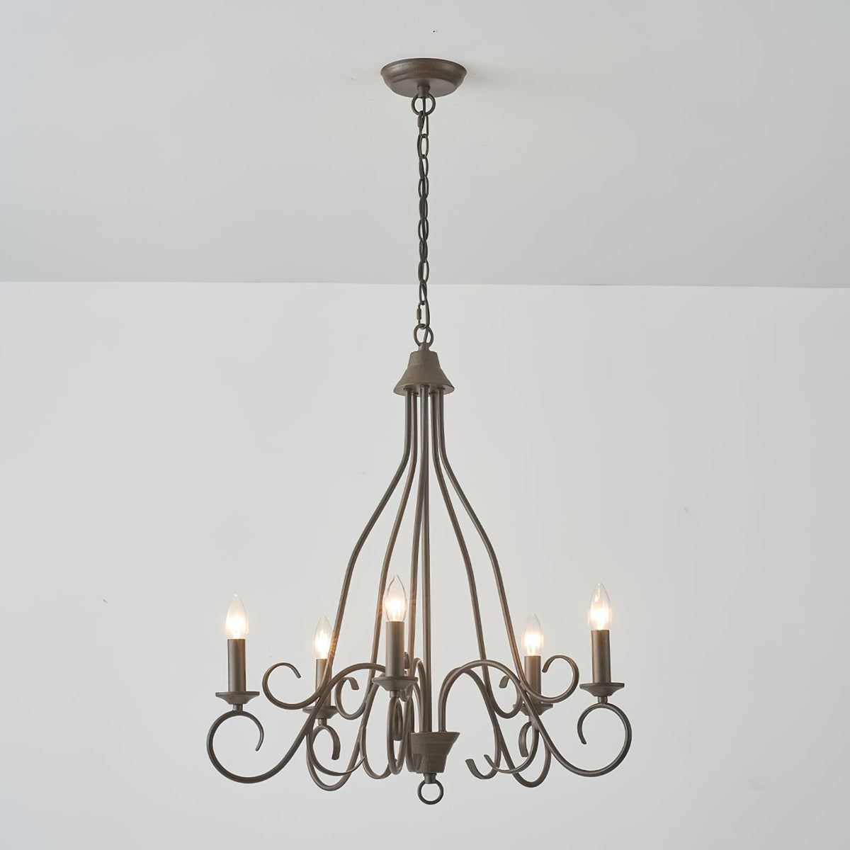 Dvaluvyu Ancien Industriel Métal Lustre
