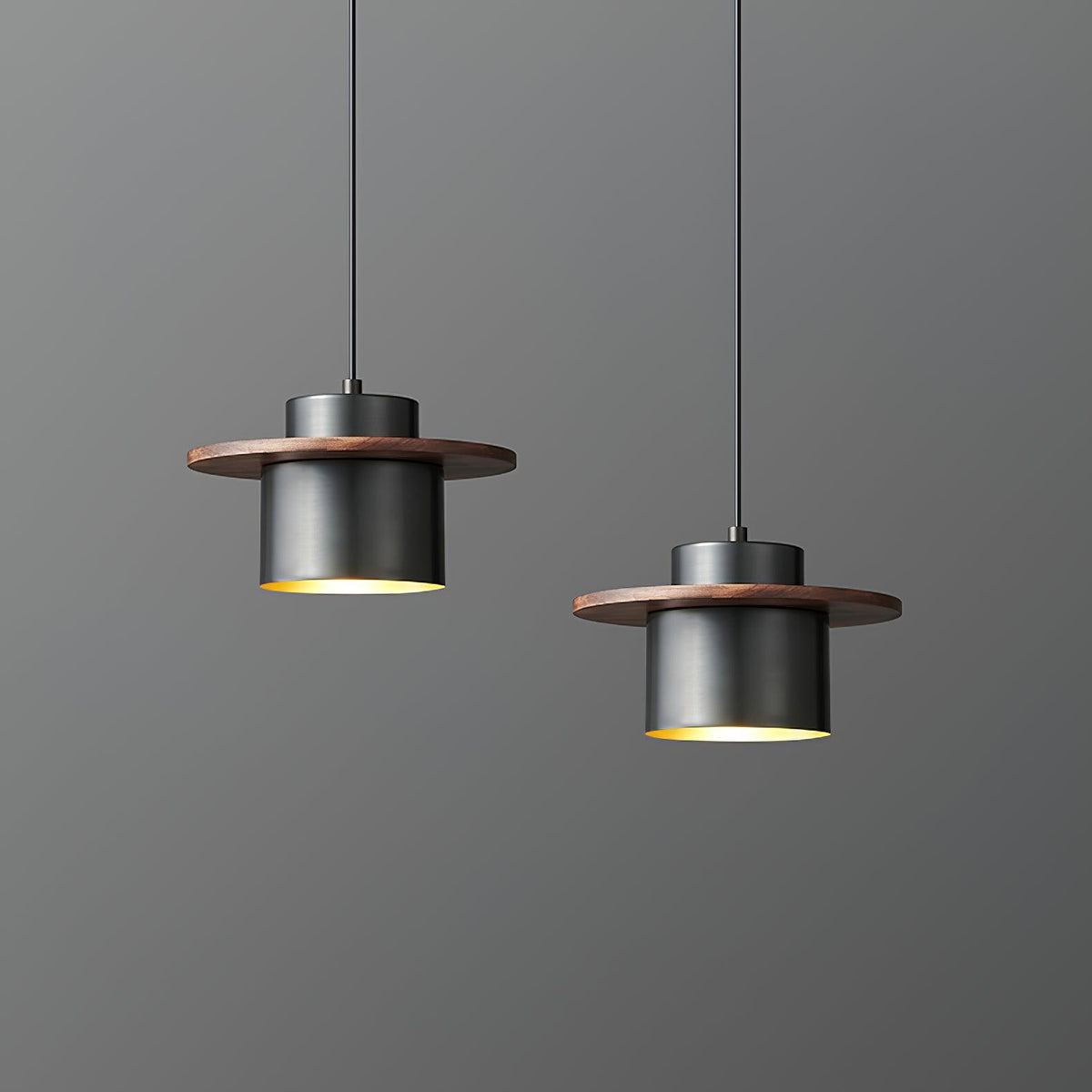 Orliora Lustre Suspendu Industriel En Laiton