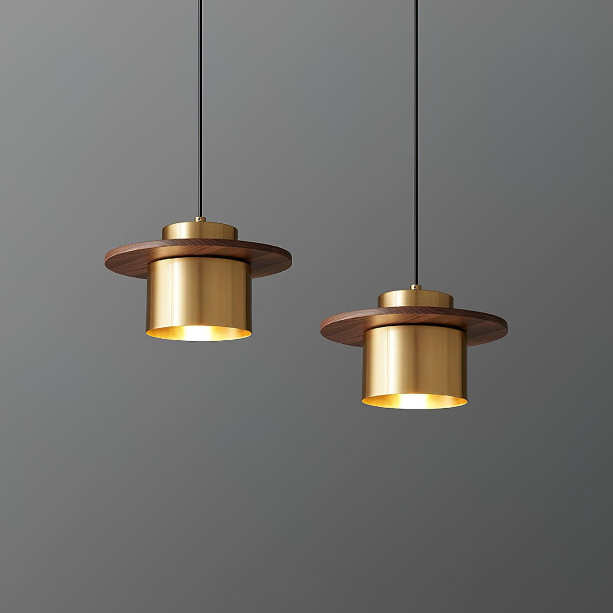 Orliora Lustre Suspendu Industriel En Laiton
