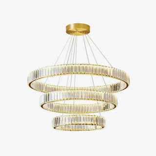 Lustra Lustre Anneau en Cristal Doré