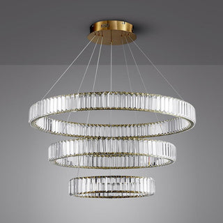 Lustra Lustre Anneau en Cristal Doré