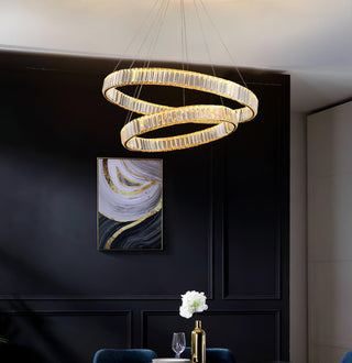 Lustra Lustre Anneau en Cristal Doré