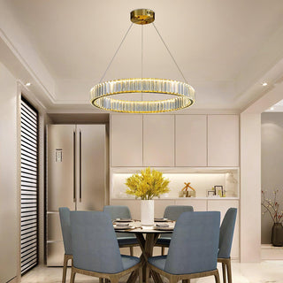 Lustra Lustre Anneau en Cristal Doré
