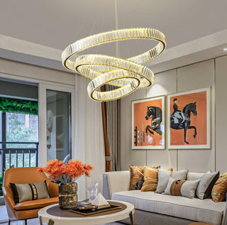 Lustra Lustre Anneau en Cristal Doré