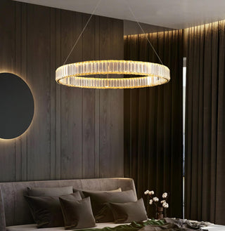 Lustra Lustre Anneau en Cristal Doré