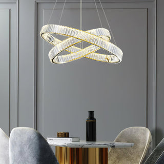 Lustra Lustre Anneau en Cristal Doré