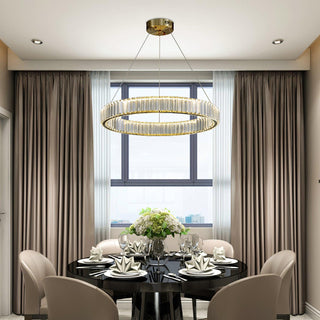 Lustra Lustre Anneau en Cristal Doré