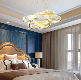 Lustra Lustre Anneau en Cristal Doré